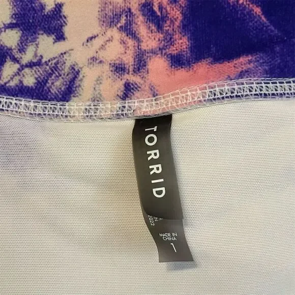 Torrid Tie-Dye High Waist Swim Bottoms Plus Size 1 Multicolor Women's - Picture 12 of 12